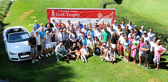 Bei 38 Gluthitze auf dem Golfplatz: Die Teilnehmer der 10. TOP Magazin Golf Trophy in Eichenried